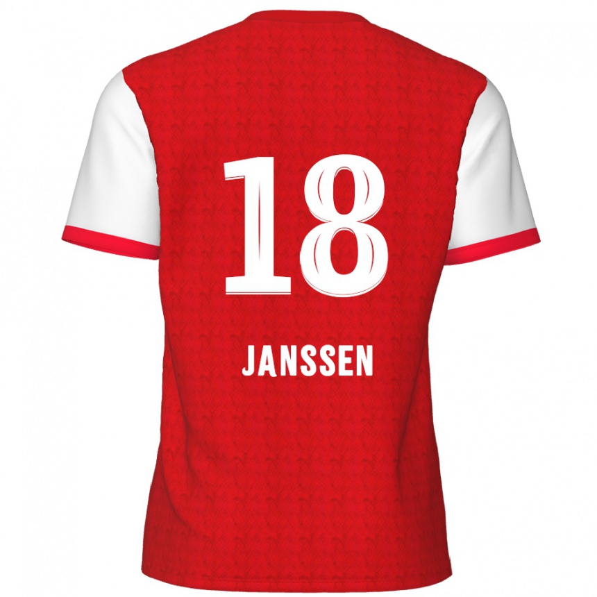 Hombre Fútbol Camiseta Vincent Janssen #18 Rojo Blanco 1ª Equipación 2024/25