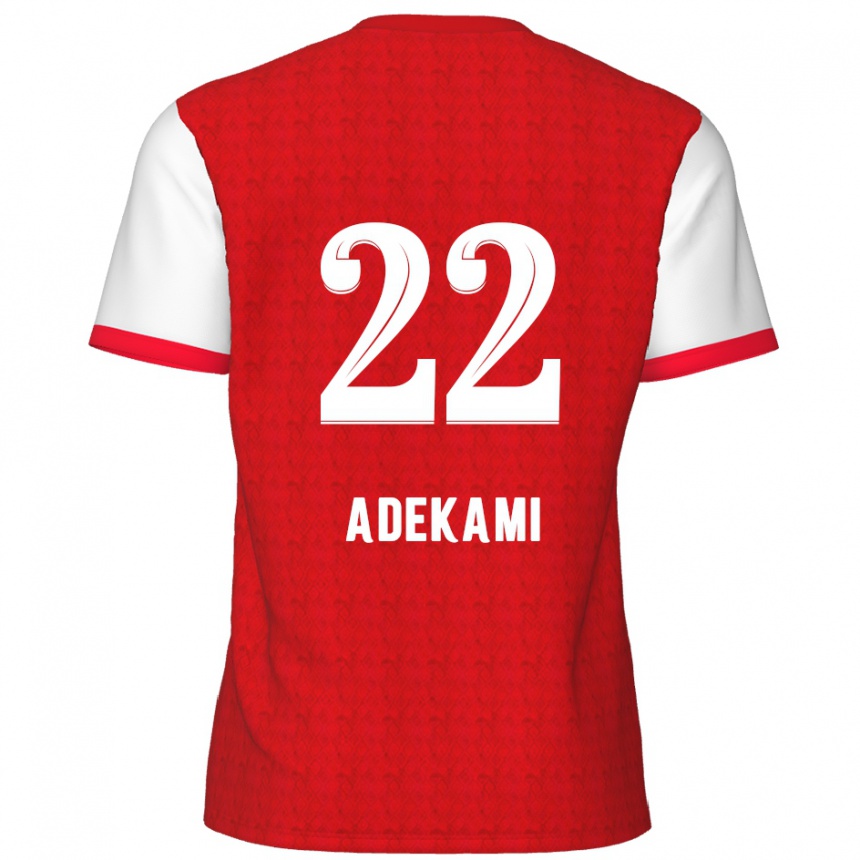 Hombre Fútbol Camiseta Farouck Adekami #22 Rojo Blanco 1ª Equipación 2024/25