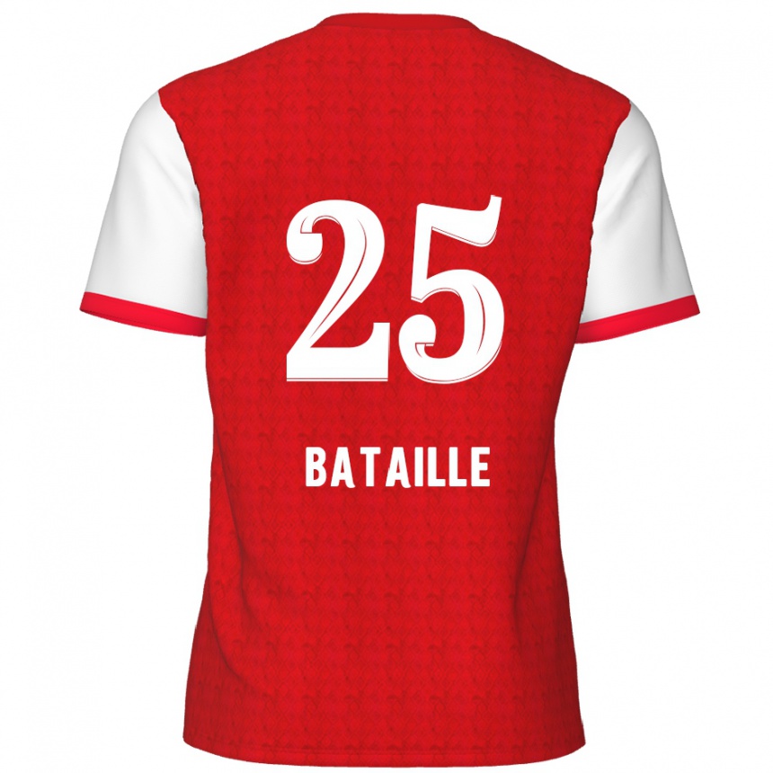 Hombre Fútbol Camiseta Jelle Bataille #25 Rojo Blanco 1ª Equipación 2024/25