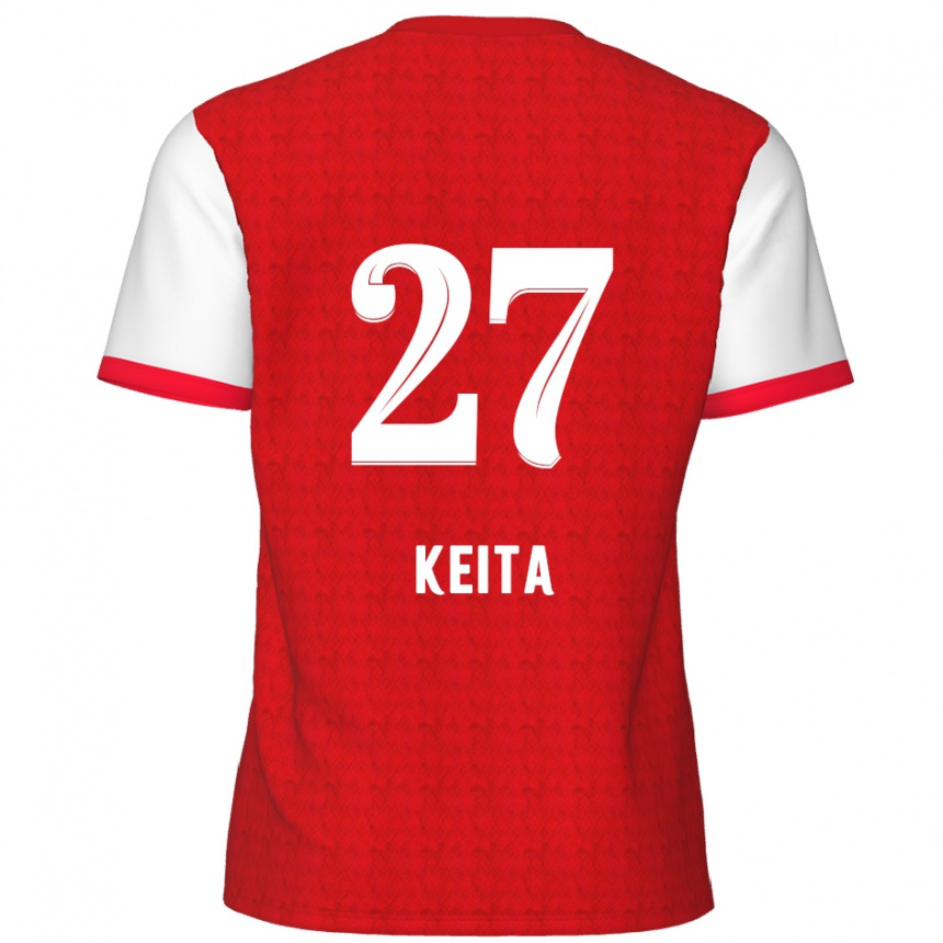 Hombre Fútbol Camiseta Mandela Keita #27 Rojo Blanco 1ª Equipación 2024/25