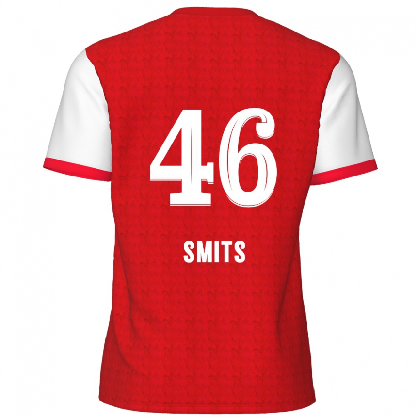 Hombre Fútbol Camiseta Milan Smits #46 Rojo Blanco 1ª Equipación 2024/25