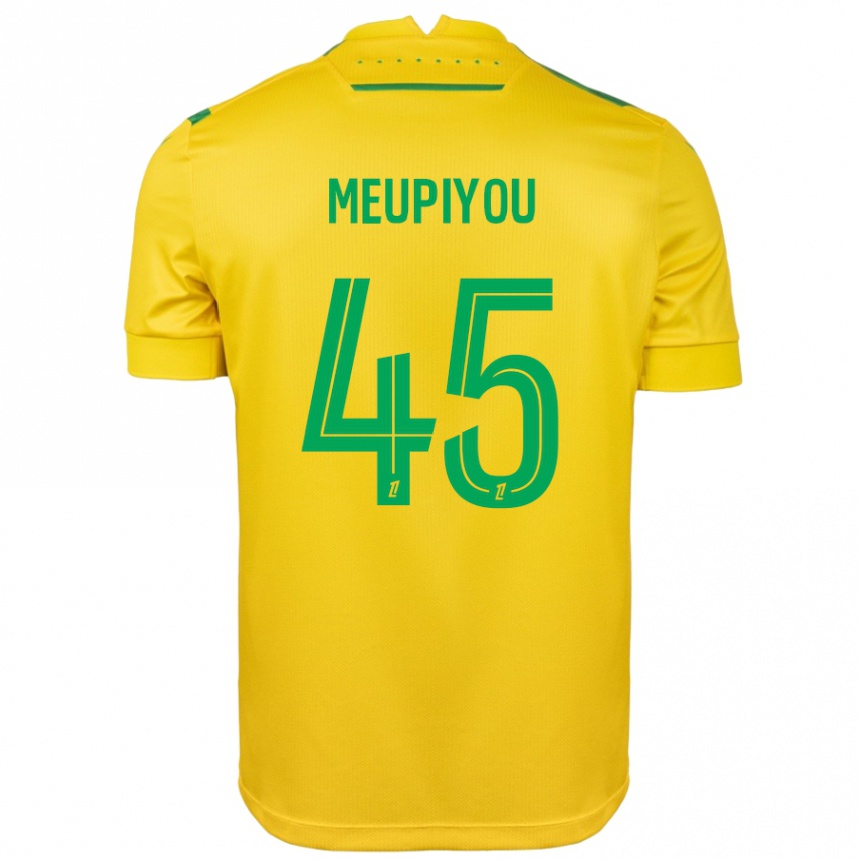 Hombre Fútbol Camiseta Bastien Meupiyou #45 Amarillo Verde 1ª Equipación 2024/25