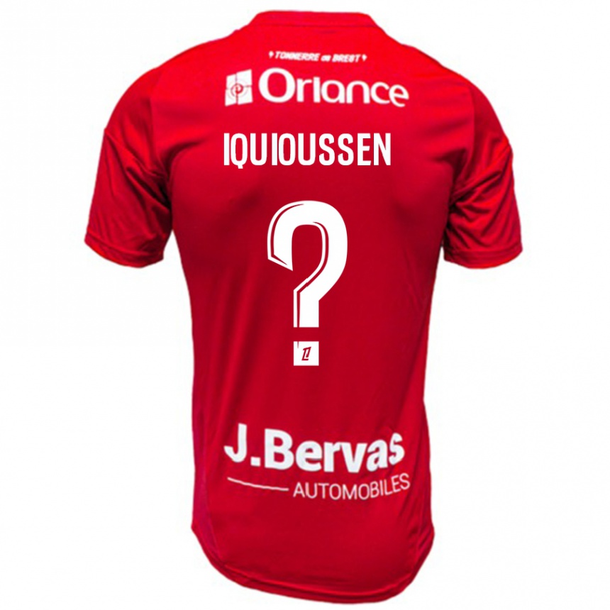 Hombre Fútbol Camiseta Adam Iquioussen #0 Rojo Blanco 1ª Equipación 2024/25