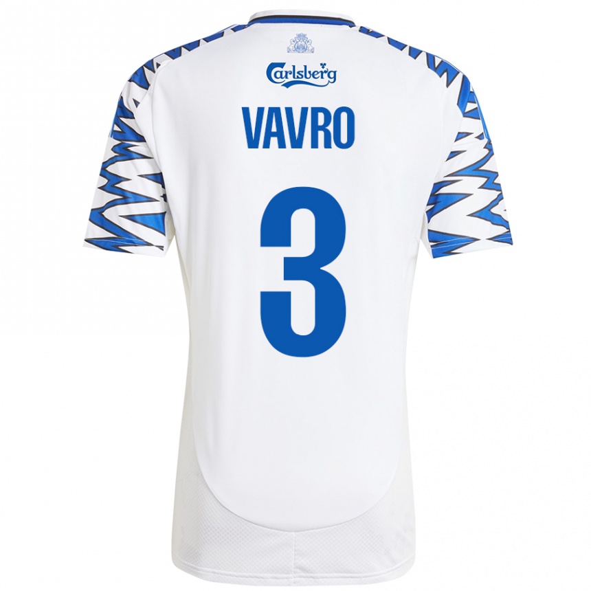 Hombre Fútbol Camiseta Denis Vavro #3 Blanco Azul Cielo 1ª Equipación 2024/25