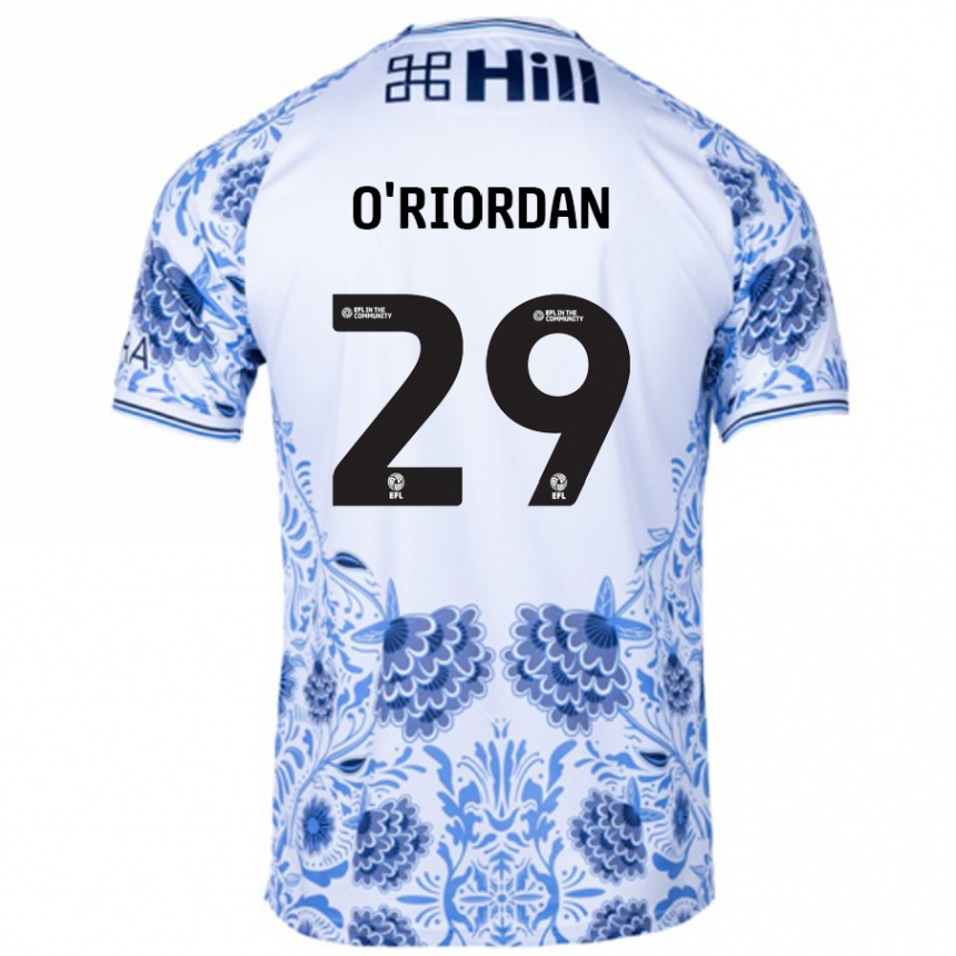 Hombre Fútbol Camiseta Connor O'riordan #29 Blanco Azul 2ª Equipación 2024/25