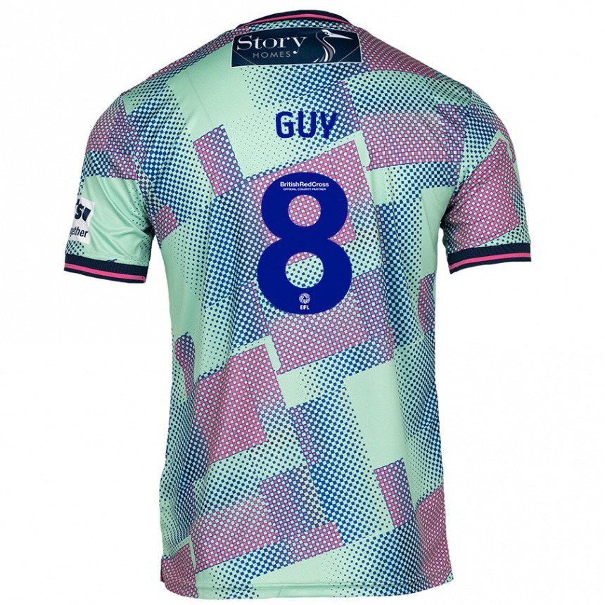 Hombre Fútbol Camiseta Callum Guy #8 Verde 2ª Equipación 2024/25