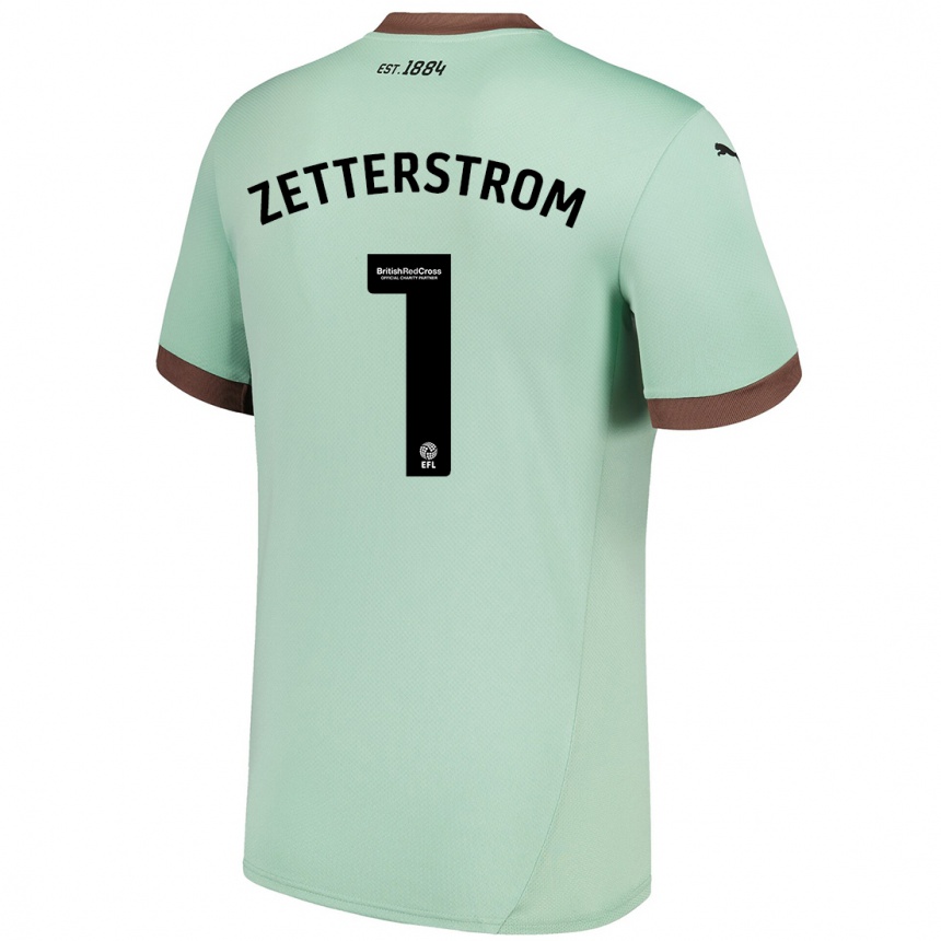 Hombre Fútbol Camiseta Jacob Widell Zetterström #1 Verde Pálido 2ª Equipación 2024/25