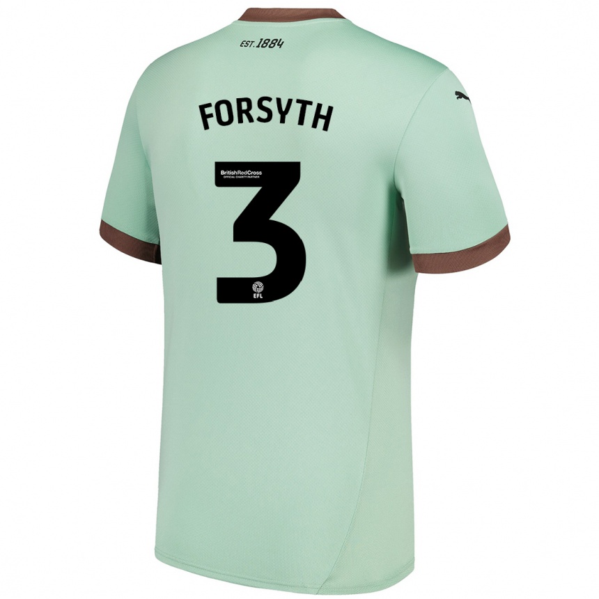 Hombre Fútbol Camiseta Craig Forsyth #3 Verde Pálido 2ª Equipación 2024/25