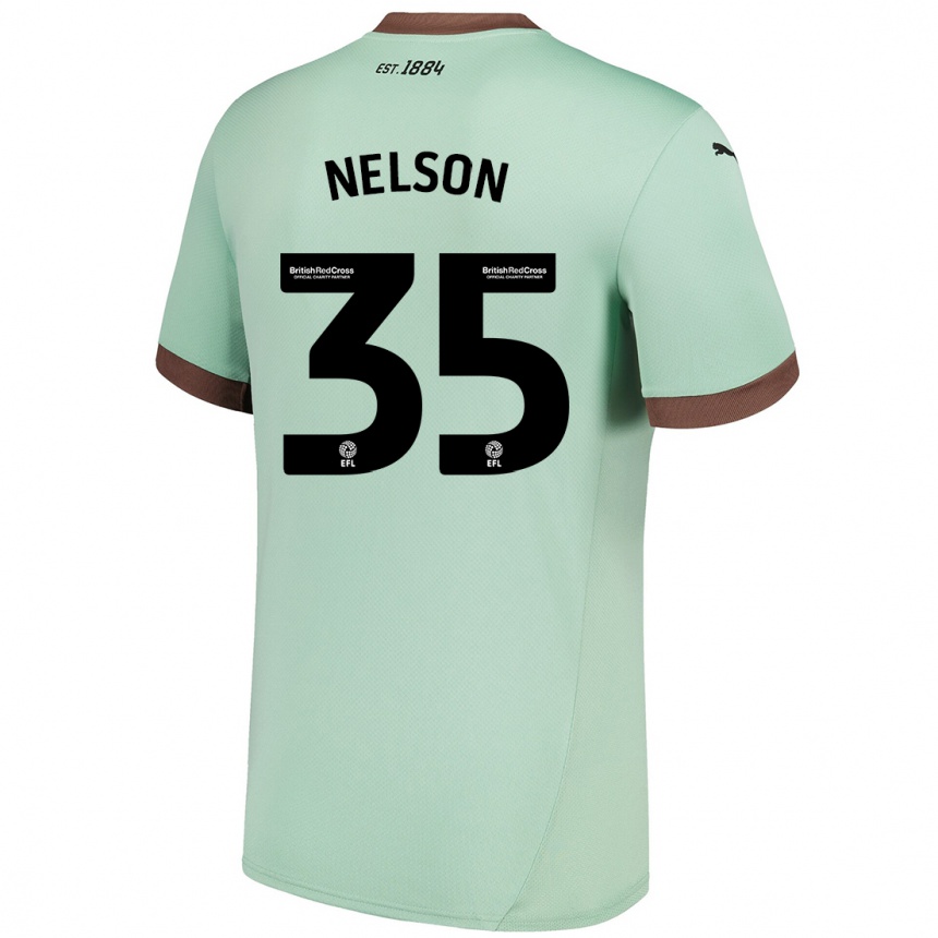 Hombre Fútbol Camiseta Curtis Nelson #35 Verde Pálido 2ª Equipación 2024/25