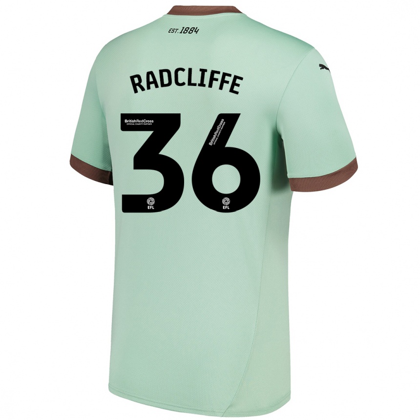 Hombre Fútbol Camiseta Ben Radcliffe #36 Verde Pálido 2ª Equipación 2024/25