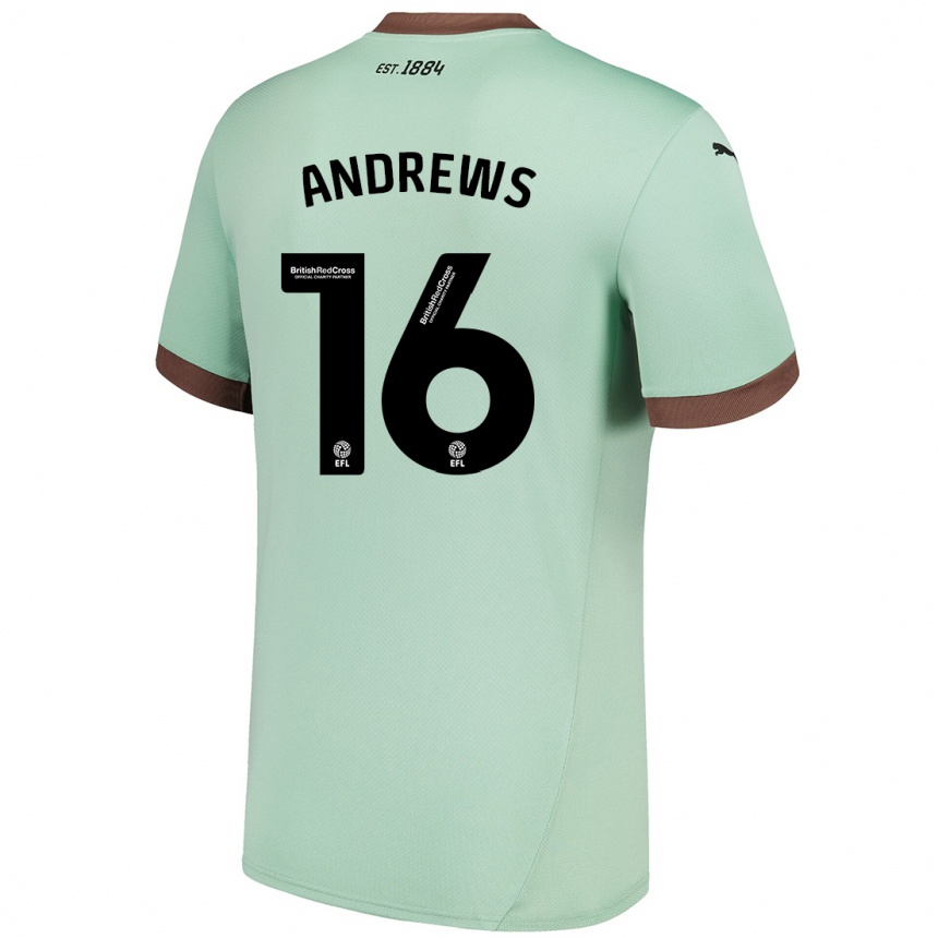 Hombre Fútbol Camiseta Marli Rhodes-Andrews #16 Verde Pálido 2ª Equipación 2024/25