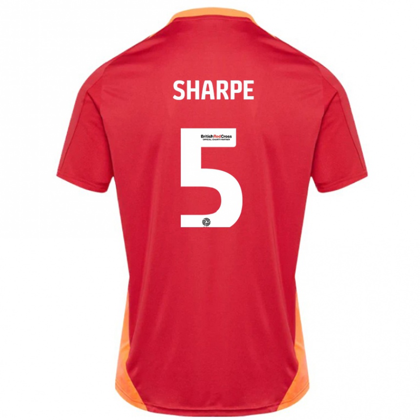 Hombre Fútbol Camiseta Manfy Sharpe #5 Azul Blanquecino 2ª Equipación 2024/25