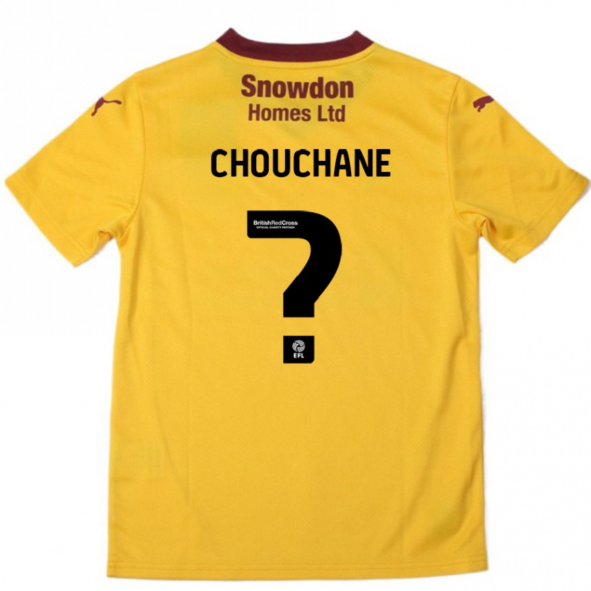 Hombre Fútbol Camiseta Samy Chouchane #0 Naranja Borgoña 2ª Equipación 2024/25