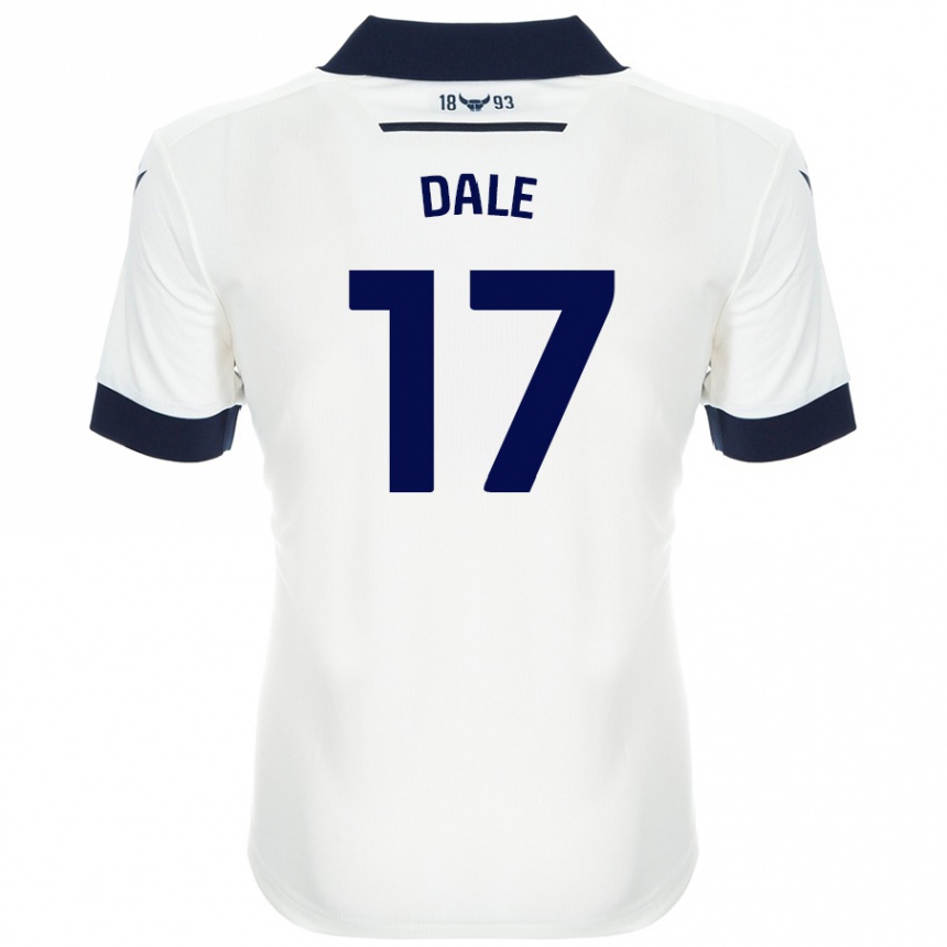 Hombre Fútbol Camiseta Owen Dale #17 Blanco Azul Marino 2ª Equipación 2024/25