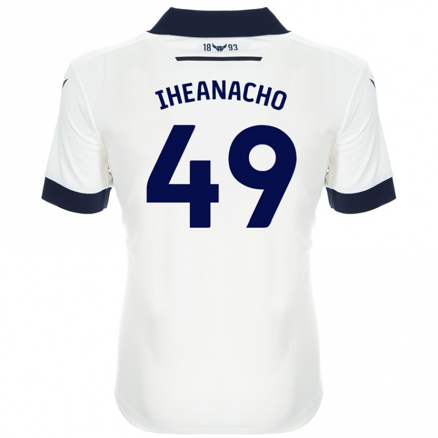 Hombre Fútbol Camiseta Josh Iheanacho #49 Blanco Azul Marino 2ª Equipación 2024/25