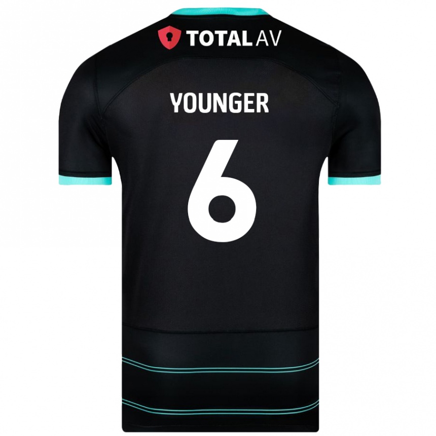 Hombre Fútbol Camiseta Jazz Younger #6 Negro 2ª Equipación 2024/25