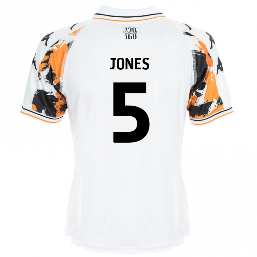 Hombre Fútbol Camiseta Alfie Jones #5 Blanco 2ª Equipación 2024/25