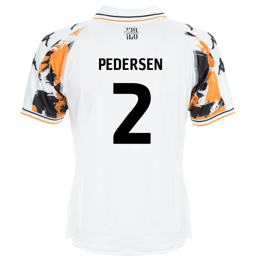 Hombre Fútbol Camiseta Eden Pedersen #2 Blanco 2ª Equipación 2024/25