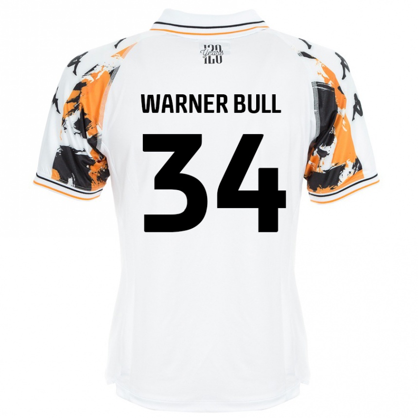 Hombre Fútbol Camiseta Lucy Warner-Bull #34 Blanco 2ª Equipación 2024/25