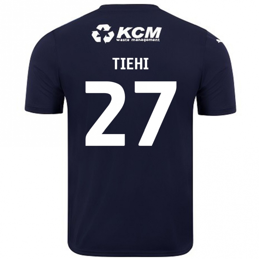 Hombre Fútbol Camiseta Christ Tiehi #27 Azul Marino 2ª Equipación 2024/25