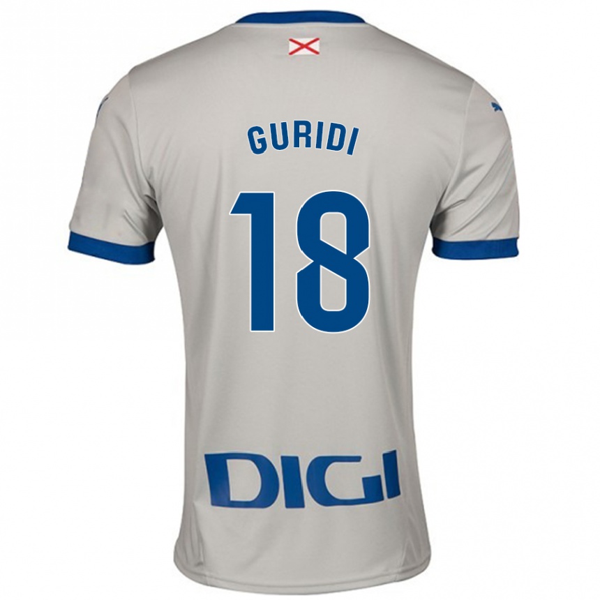 Hombre Fútbol Camiseta Jon Guridi #18 Gris Claro 2ª Equipación 2024/25