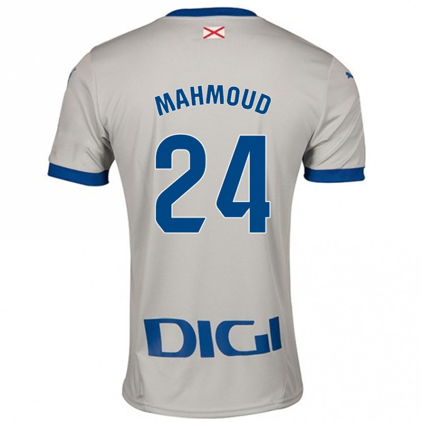 Hombre Fútbol Camiseta Abdallahi Mahmoud #24 Gris Claro 2ª Equipación 2024/25