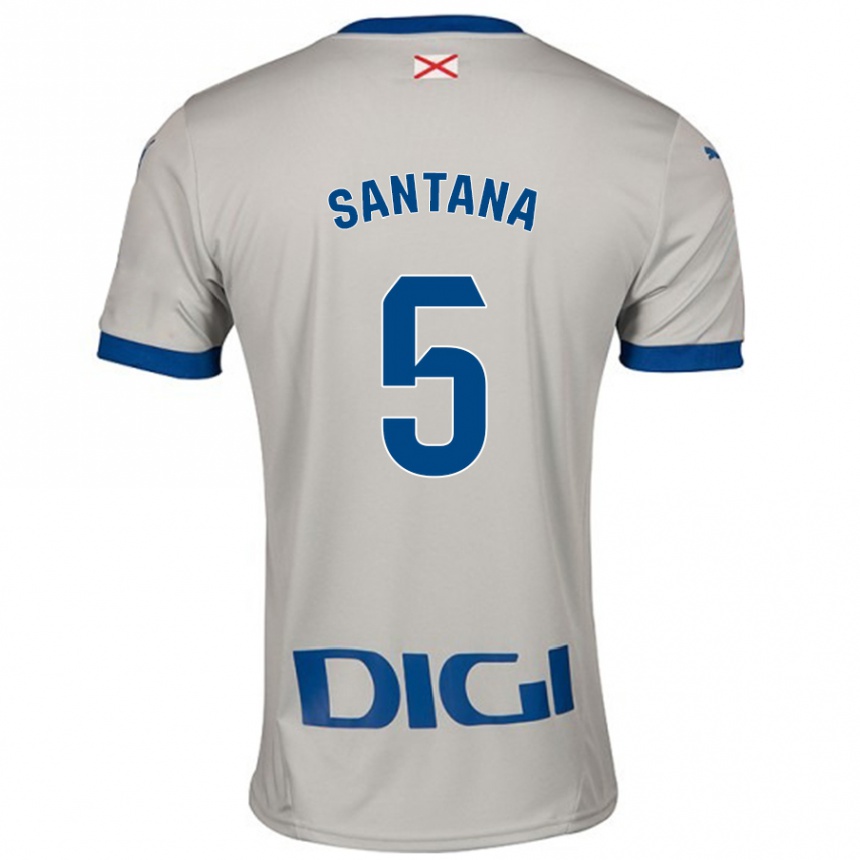 Hombre Fútbol Camiseta Vanesa Santana #5 Gris Claro 2ª Equipación 2024/25