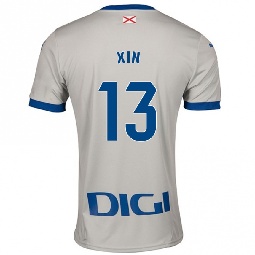 Hombre Fútbol Camiseta Jana Xin #13 Gris Claro 2ª Equipación 2024/25