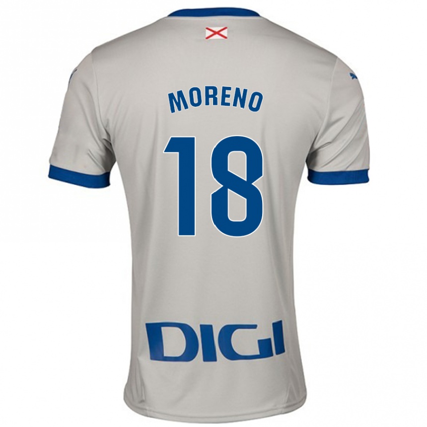 Hombre Fútbol Camiseta Laura Moreno #18 Gris Claro 2ª Equipación 2024/25