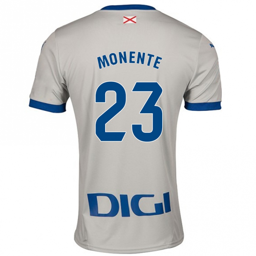 Hombre Fútbol Camiseta Leyre Monente #23 Gris Claro 2ª Equipación 2024/25