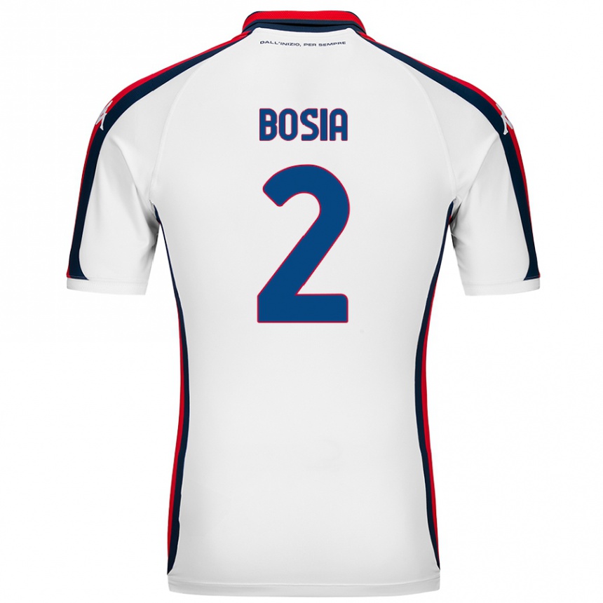 Hombre Fútbol Camiseta Davide Bosia #2 Blanco 2ª Equipación 2024/25