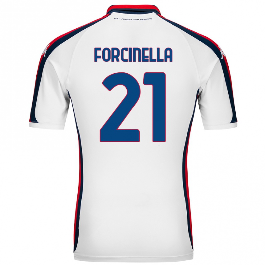 Hombre Fútbol Camiseta Camilla Forcinella #21 Blanco 2ª Equipación 2024/25