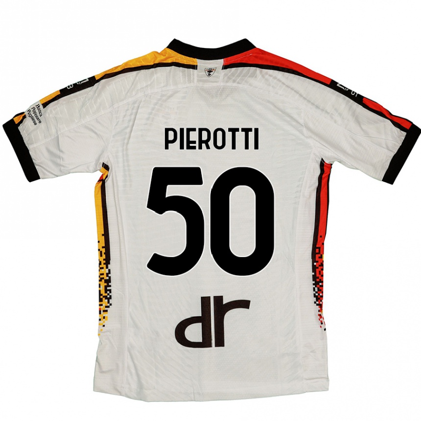 Hombre Fútbol Camiseta Santiago Pierotti #50 Blanco Negro 2ª Equipación 2024/25