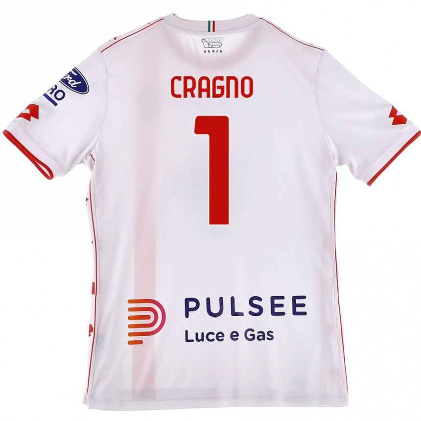 Hombre Fútbol Camiseta Alessio Cragno #1 Blanco Rojo 2ª Equipación 2024/25