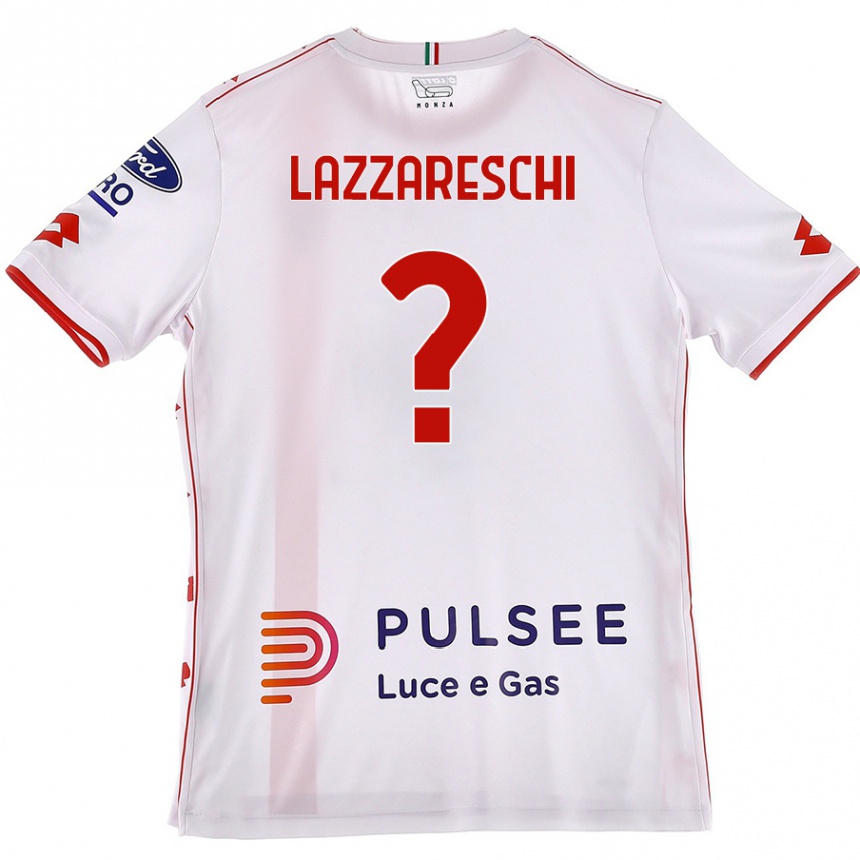 Hombre Fútbol Camiseta Andrea Lazzareschi #0 Blanco Rojo 2ª Equipación 2024/25