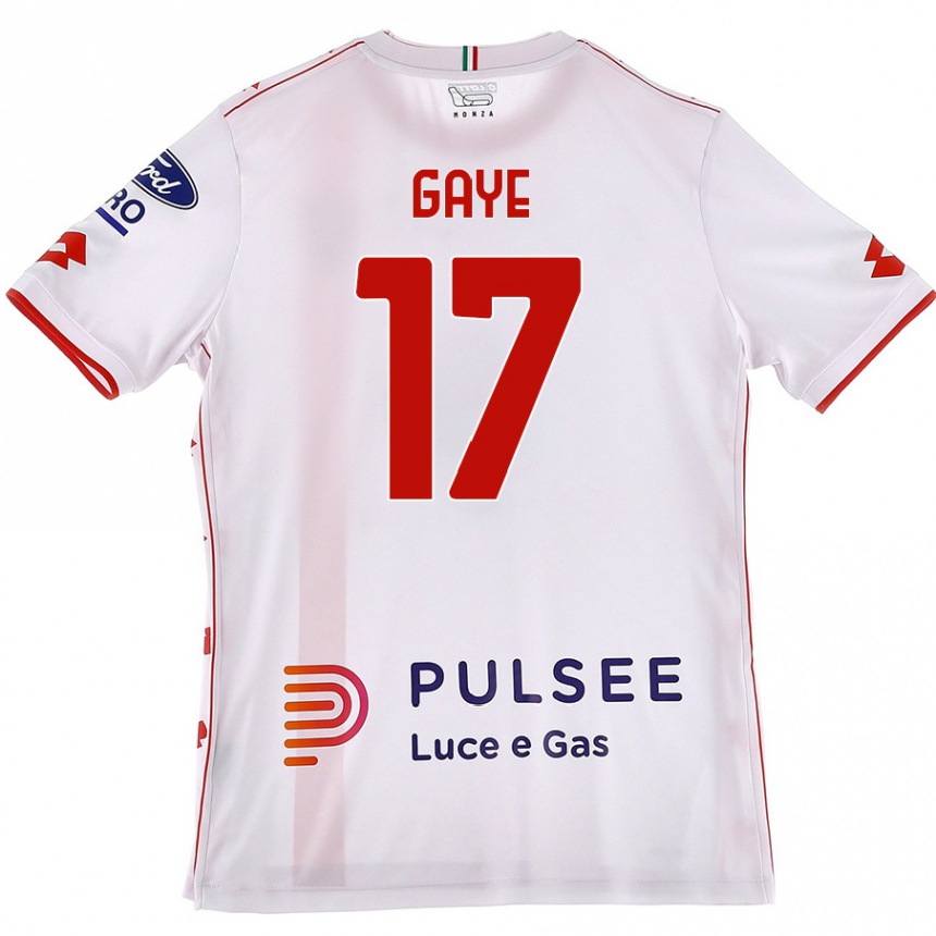 Hombre Fútbol Camiseta Mamadou Gaye #17 Blanco Rojo 2ª Equipación 2024/25