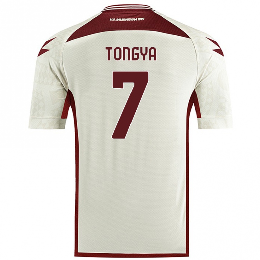 Hombre Fútbol Camiseta Franco Tongya #7 Color Crema 2ª Equipación 2024/25