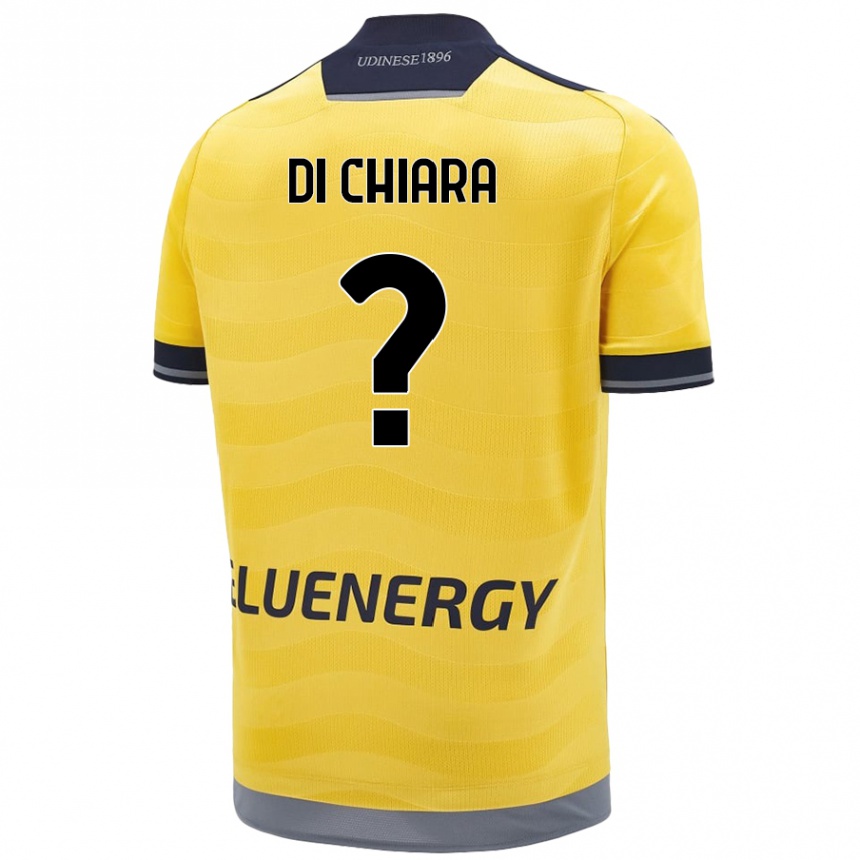 Hombre Fútbol Camiseta Andrea Di Chiara #0 Dorado 2ª Equipación 2024/25