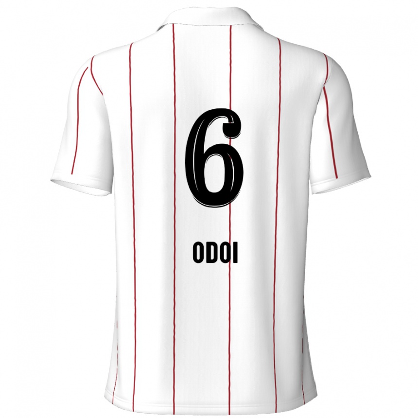 Hombre Fútbol Camiseta Denis Odoi #6 Blanco Negro 2ª Equipación 2024/25