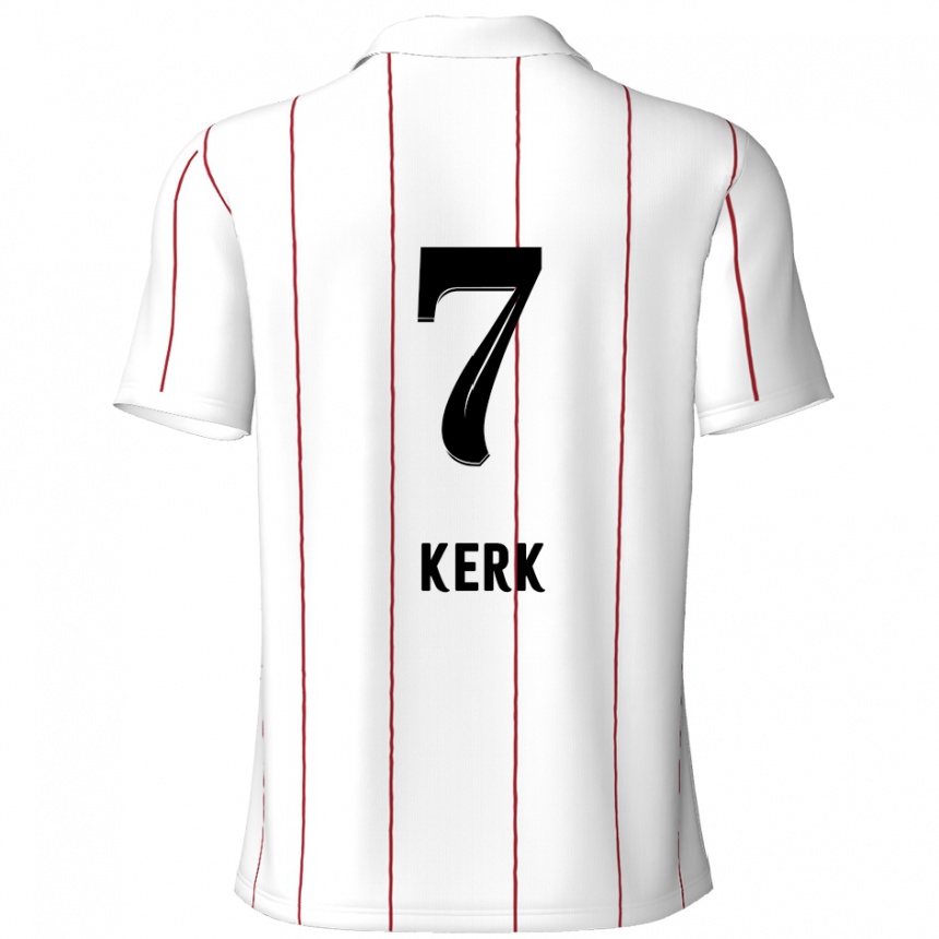 Hombre Fútbol Camiseta Gyrano Kerk #7 Blanco Negro 2ª Equipación 2024/25