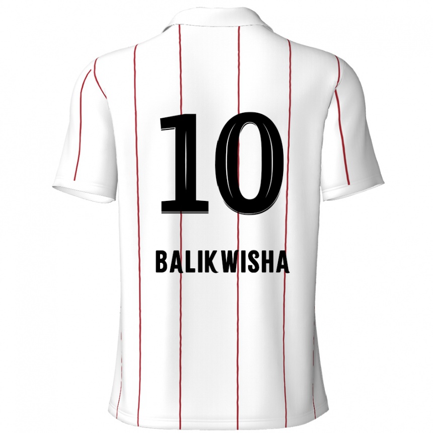 Hombre Fútbol Camiseta Michel-Ange Balikwisha #10 Blanco Negro 2ª Equipación 2024/25