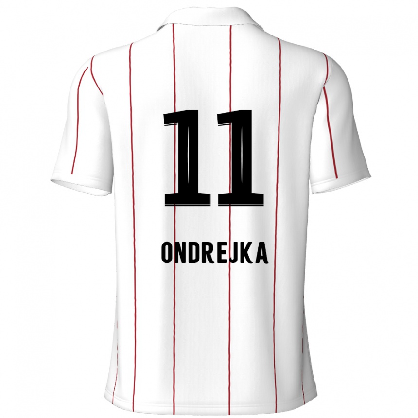 Hombre Fútbol Camiseta Jacob Ondrejka #11 Blanco Negro 2ª Equipación 2024/25