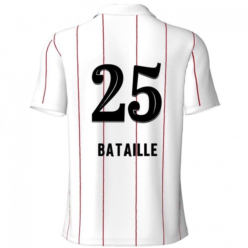 Hombre Fútbol Camiseta Jelle Bataille #25 Blanco Negro 2ª Equipación 2024/25