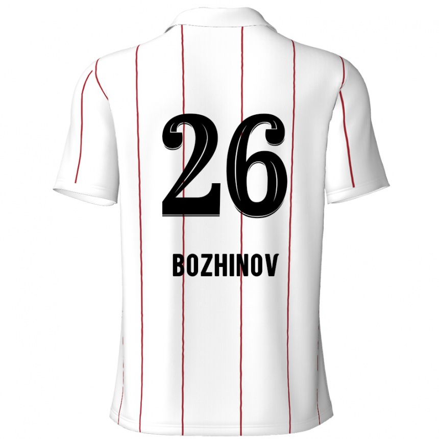 Hombre Fútbol Camiseta Rosen Bozhinov #26 Blanco Negro 2ª Equipación 2024/25