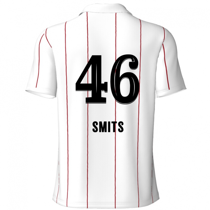 Hombre Fútbol Camiseta Milan Smits #46 Blanco Negro 2ª Equipación 2024/25