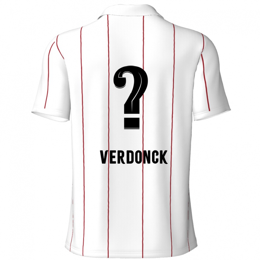 Hombre Fútbol Camiseta Dries Verdonck #0 Blanco Negro 2ª Equipación 2024/25