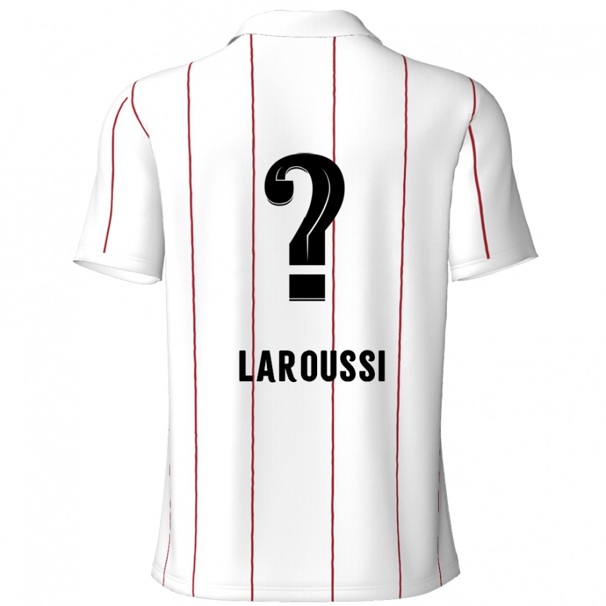 Hombre Fútbol Camiseta Nizar Laroussi #0 Blanco Negro 2ª Equipación 2024/25