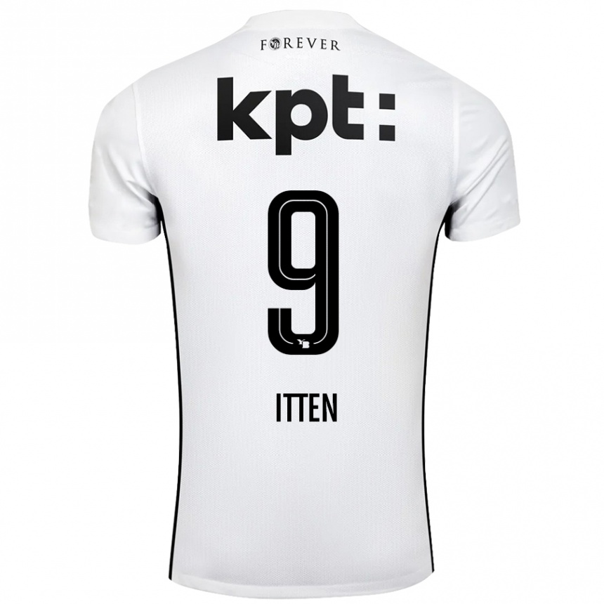 Hombre Fútbol Camiseta Cedric Itten #9 Blanco Negro 2ª Equipación 2024/25