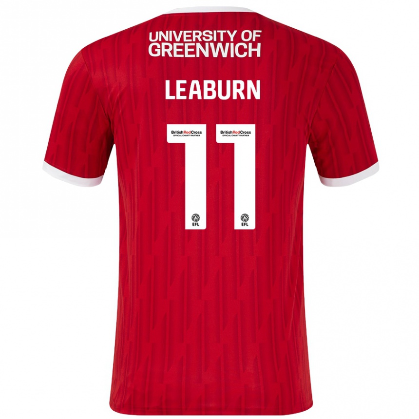 Mujer Fútbol Camiseta Miles Leaburn #11 Rojo Blanco 1ª Equipación 2024/25