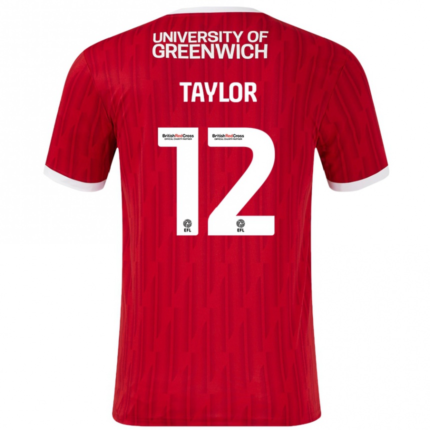 Mujer Fútbol Camiseta Terry Taylor #12 Rojo Blanco 1ª Equipación 2024/25